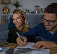 a couple reviewing documents