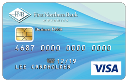 VISA Business Debit blue wave design debit card