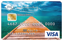 VISA business debit card boardwalk dock design